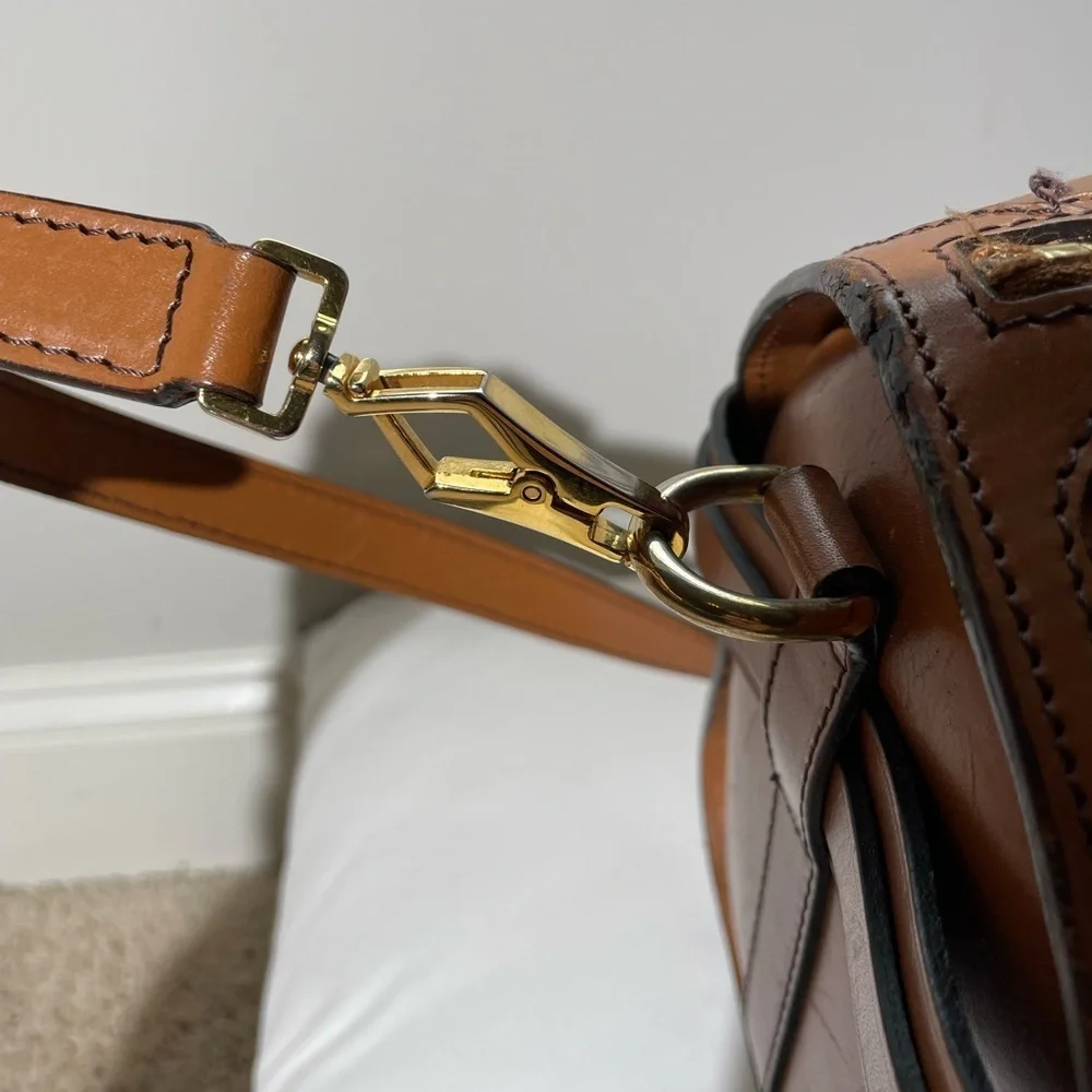 BURBERRY Alchester Bridle Belted DOCTORS Bag BROWN Purse Crossbody Leather ITALY